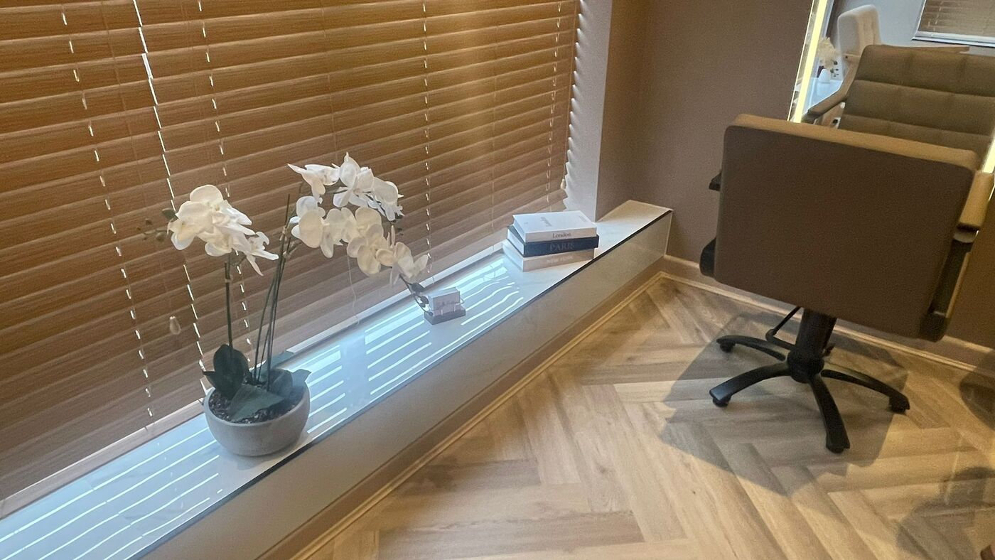 Orchids on the window sill in natural light